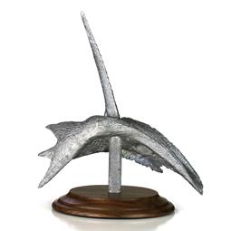 Aluminum Alloy Flathead Catfish Fin Bone Cast #131 - Front Picture.