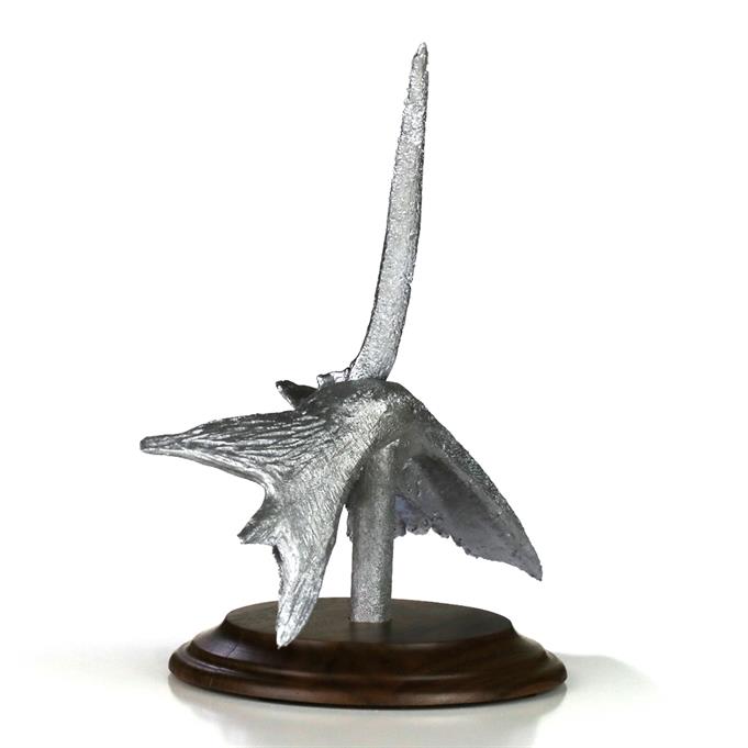 Aluminum Alloy Flathead Catfish Fin Bone Cast #131 - Left Picture.